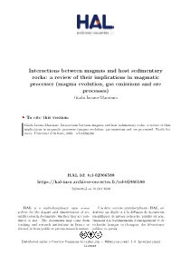 Interactions Between Magmas and Host Sedimentary Rocks