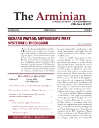 Richard Watson: Methodism's First Systematic Theologian
