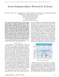 Social Sentiment Indices Powered by X-Scores