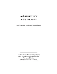An Interview with Judge Abbi Silver