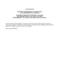 Convention Between the Republic of Lithuania And