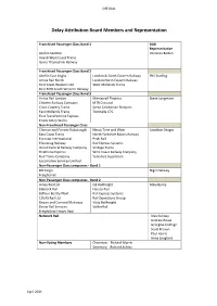 Delay Attribution Board Members and Representation