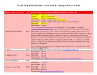 Parish Holy Week Schedule – 2020 (Live Streaming Or Prerecorded)