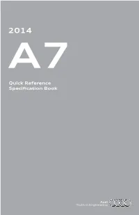 Quick Reference Specification Book