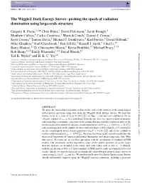 The Wigglez Dark Energy Survey: Probing the Epoch of Radiation Domination Using Large-Scale Structure