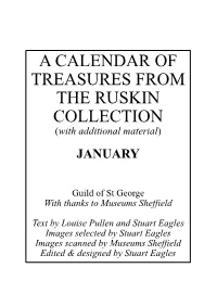 A CALENDAR of TREASURES from the RUSKIN COLLECTION (With Additional Material)