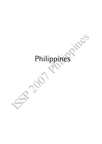 ISSP2006 BV Documentation Form Final PHILIPPINES