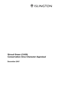 Stro Con Oud Gr Nserva Reen (C Ation a CA39) Area C ) Character Appraisal