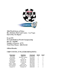 WSOP, Please Contact: Nolandalla@Aol.Com