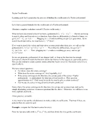 20-Finding Taylor Coefficients