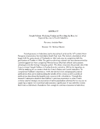 ABSTRACT Joseph Gallieni: Pacifying Tonkin and Providing the Base For