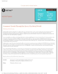 Ad Fed Update Consumer Trends Through the Eyes of the Retail World
