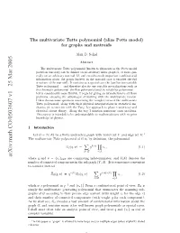 Arxiv:Math.CO/0503607 V1 25 Mar 2005 Ope Variables