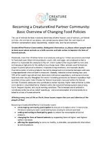 Becoming a Creaturekind Partner Community: Basic Overview of Changing Food Policies