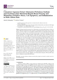 Cinnamon Aqueous Extract Attenuates Diclofenac Sodium And