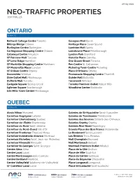 Neo-Traffic Properties 104 Malls