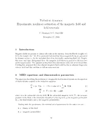 Turbulent Dynamos: Experiments, Nonlinear Saturation of the Magnetic ﬁeld and ﬁeld Reversals