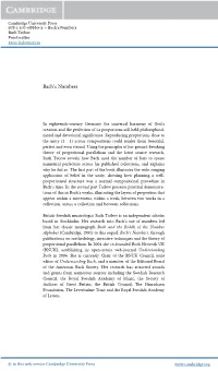Bach's Numbers Ruth Tatlow Frontmatter More Information
