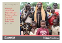 Mapping of Tensions and Disputes Between Refugees and Host Community in Gendrassa, Maban County