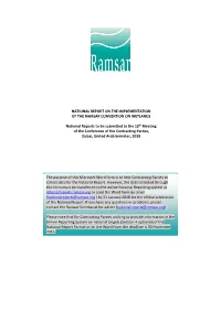 Optional Annex to Enable Contracting Parties to Provide Additional Voluntary Information on Designated Wetlands of International Importance (Ramsar Sites)