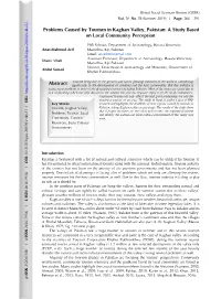 Problems Caused by Tourism in Kaghan Valley, Pakistan: a Study Based - on Local Community Perception