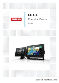 Simrad GO XSE Operator Manual