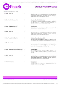 Sydney Program Guide