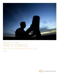 Web of Science® Science Citation Index Expandedtm 2012 March Web of Science®