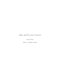 Affine and Projective Geometry