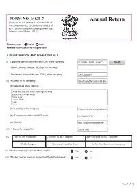 Annual Return for the Financial Year 2017-18