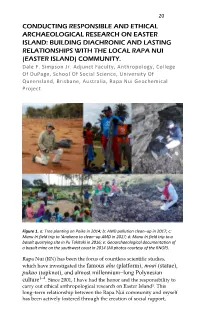 Building Diachronic and Lasting Relationships with the Local Rapa Nui (Easter Island) Community
