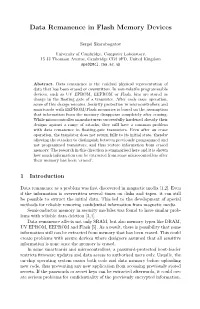 Data Remanence in Flash Memory Devices