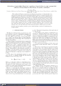 Derivation of Generalized Einstein's Equations of Gravitation in Some