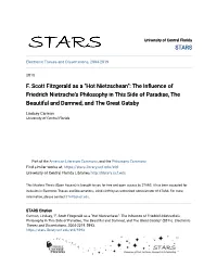 F. Scott Fitzgerald As A