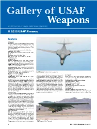 Gallery of USAF Weapons Note: Inventory Numbers Are Total Active Inventory Figures As of Sept