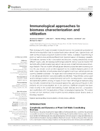 Immunological Approaches to Biomass Characterization and Utilization