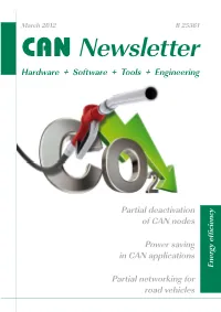 Partial Deactivation of CAN Nodes Power Saving in CAN Applications