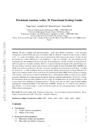 Persistent Random Walks. II. Functional Scaling Limits