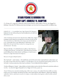 Ryann Pedone Is Running for Army Capt. Kimberly N. Hampton