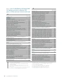 Siemens Annual Report 2015, List of Subsidiaries and Associated