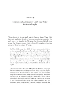 Sources and Attitudes in Olafs Saga Helga in Heimskringla