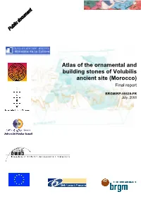 Atlas of the Ornamental and Building Stones of Volubilis Ancient Site (Morocco) Final Report