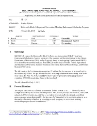 Bill Analysis and Fiscal Impact Statement