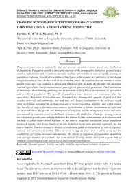Changing Demographic Structure of Hassan District, Karnataka, India: a Geographical Perspective