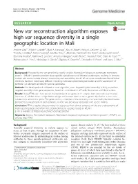 New Var Reconstruction Algorithm Exposes High Var Sequence Diversity in a Single Geographic Location in Mali Antoine Dara1†, Elliott F