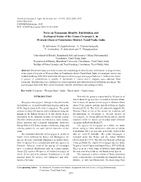 Notes on Taxonomic Identity, Distribution and Ecological Status of the Genus Ceropegia L