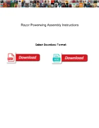 Razor Powerwing Assembly Instructions