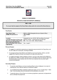 Terms of Reference Hm Naval Base Devonport (Hmnb(D))