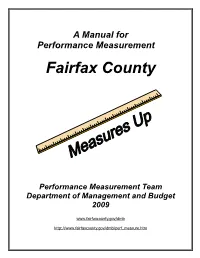 A Manual for Performance Measurement