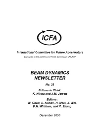 BEAM DYNAMICS NEWSLETTER No